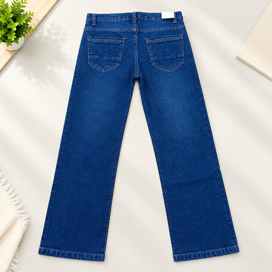 Dark Blue Straight Jeans