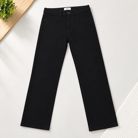 Black Straight Fit Jeans