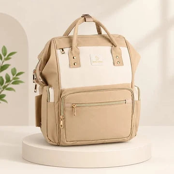 Beige Diaper Bag Backpack