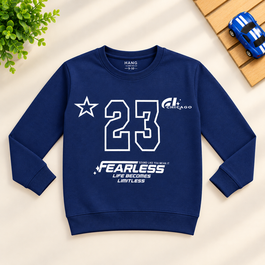 Boys Navy Fearless Sweatshirt