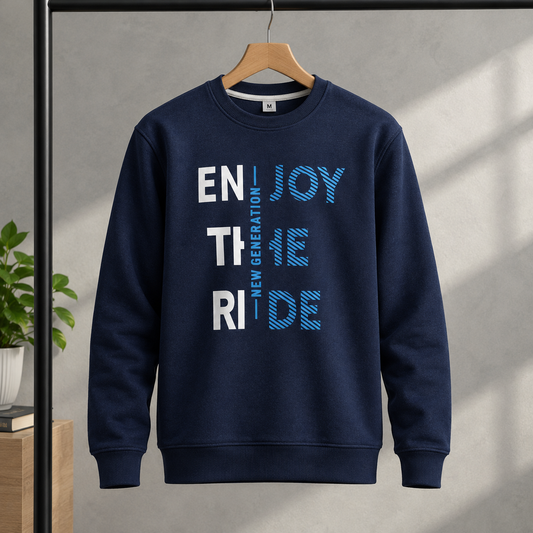 Navy Blue Graphic Sweatshirt