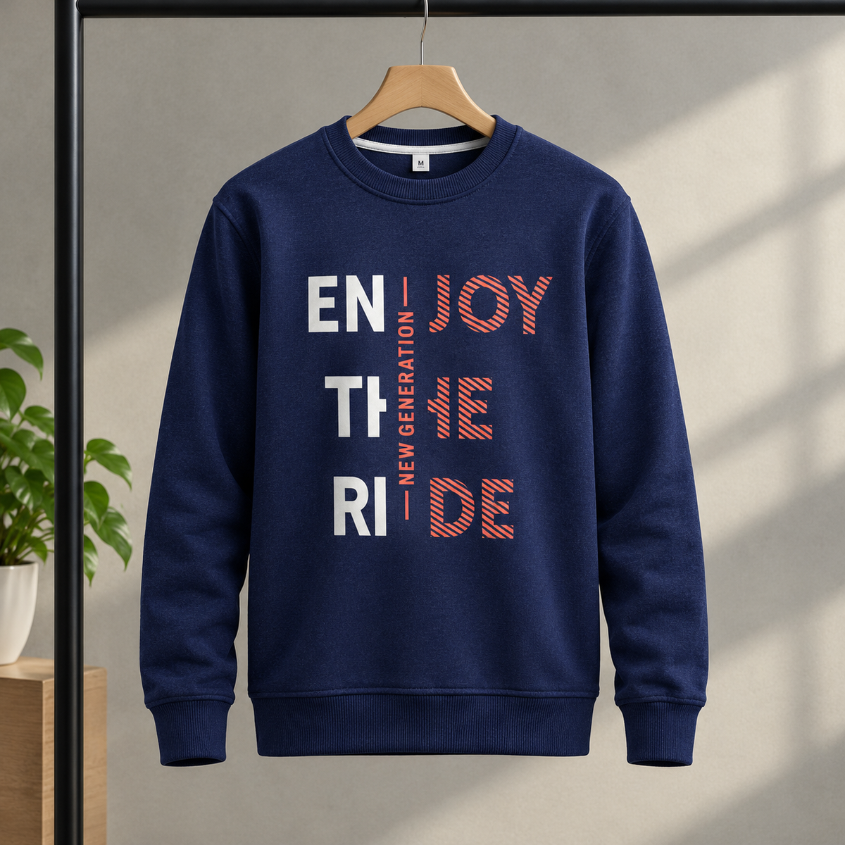 Navy Coral Graphic Sweatshirt