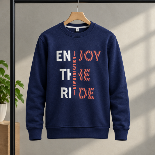 Navy Coral Graphic Sweatshirt